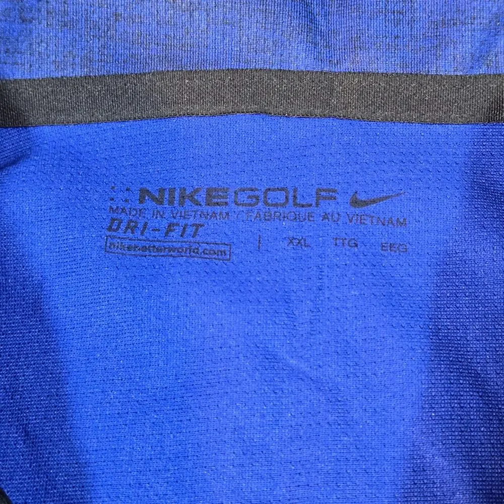 NWT Nike Golf Dri-FIT Heathered Royal Blue Polo Golf Shirt Men's Size XXL Aevex